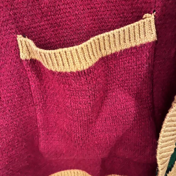 Steady Hands Cardigan M/L Giyu Tomioka Inspired Geometric Knit Grandpacore - Picture 11 of 11